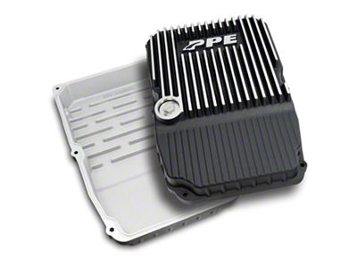 PPE Heavy-Duty Cast Aluminum Transmission Pan; Brushed (05-13 Jeep Grand Cherokee WK & WK2 w/o 8HP70 Transmission)
