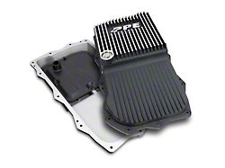 PPE Heavy-Duty Cast Aluminum Deep Transmission Pan; Brushed (18-25 2.0L or 3.0L EcoDiesel Jeep Wrangler JL w/ Automatic Transmission)