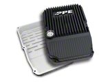 PPE Heavy-Duty Cast Aluminum Transmission Pan; Black (12-18 3.6L Jeep Wrangler JK w/ Automatic Transmission)