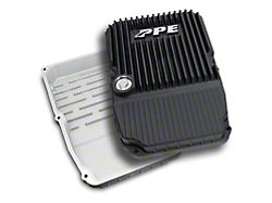 PPE Heavy-Duty Cast Aluminum Transmission Pan; Black (12-18 3.6L Jeep Wrangler JK w/ Automatic Transmission)