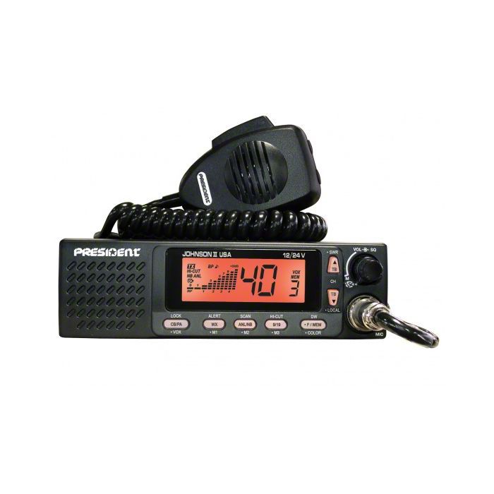 President Electronics Tundra 40-Channel Mobile AM CB Radio with Weather ...