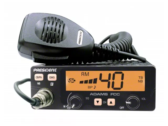 President Electronics Tundra Compact 40-Channel Mobile AM CB Radio with ...