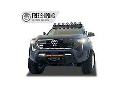 Prinsu Original Roof Rack with Standard Wind Deflector; Black (24-26 Tacoma Double Cab)