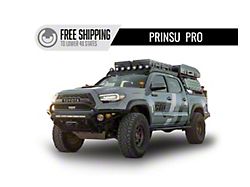 Prinsu Pro Cab Roof Rack with Standard Wind Deflector; Black (05-23 Tacoma)