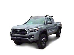 Prinsu Roof Rack with LP4 Light Pod Cutout Wind Deflector; Grey (05-23 Tacoma Access Cab)