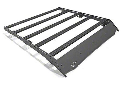 Prinsu Roof Rack with Standard Wind Deflector; Black (05-23 Tacoma Access Cab)