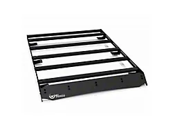 Prinsu Special Edition Roof Rack with 40-Inch LED Light Bar Cutout Wind Deflector; Black (05-23 Tacoma Double Cab w/ Desert Air Intake Snorkel)