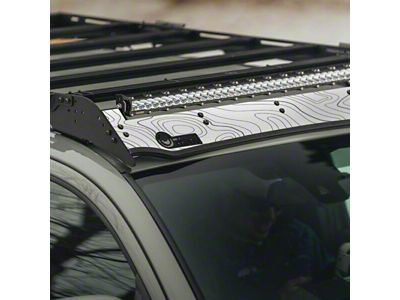Prinsu Wind Deflector Decal; White Topo (07-21 Tundra)