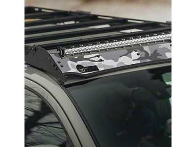 Prinsu Wind Deflector Decal; White Topo (22-25 Tundra)