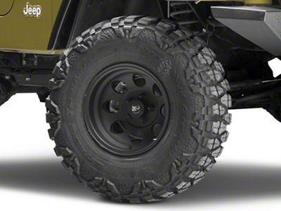 Pro Comp Wheels 69 Series Vintage Flat Black Wheel; 15x8; -19mm Offset (97-06 Jeep Wrangler TJ)
