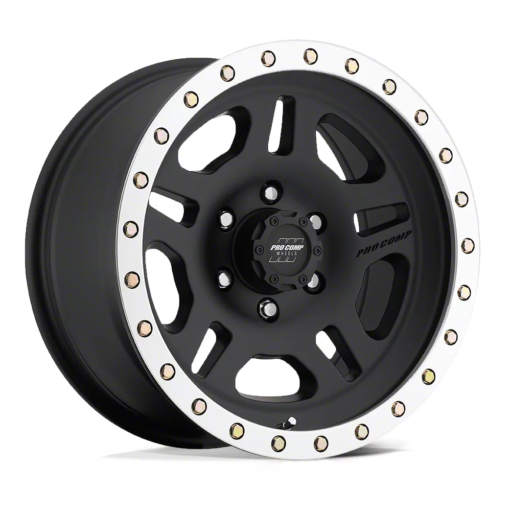 Pro Comp Wheels Bronco La Paz Satin Black Machined 6-Lug Wheel; 17x8.5 ...
