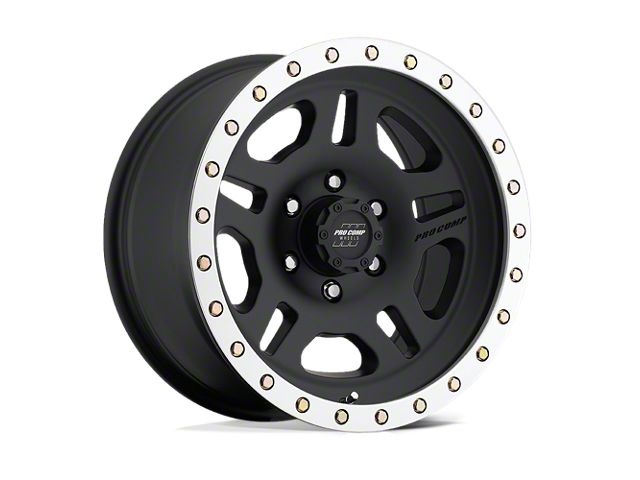 Pro Comp Wheels Bronco La Paz Satin Black Machined 6-Lug Wheel; 17x8.5 ...
