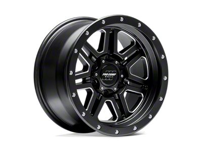 Pro Comp Wheels Apex Satin Black Milled Wheel; 17x9; -6mm Offset (18-25 Jeep Wrangler JL)