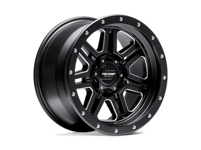 Pro Comp 17 Inch Rims Pro Comp Wheels Jeep Wrangler Apex Satin Black Milled Wheel; 17x9; -6mm ...