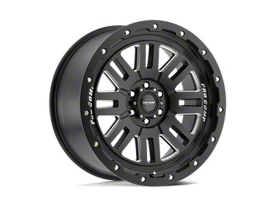 Pro Comp Wheels Cognos Satin Black Milled Wheel; 17x9; -6mm Offset (18-25 Jeep Wrangler JL)