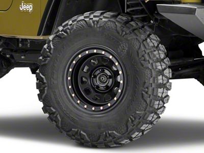 Pro Comp Wheels Steel Series 252 Street Lock Flat Black Wheel; 15x8; -19mm Offset (97-06 Jeep Wrangler TJ)