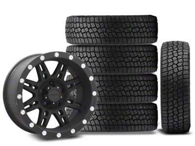16x8 Pro Comp 31 Series Wheel & 33in Milestar All-Terrain Patagonia AT/R Tire Package; Set of 5 (07-18 Jeep Wrangler JK)