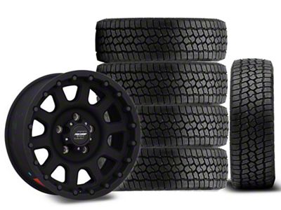 16x8 Pro Comp 32 Series Wheel & 33in Milestar All-Terrain Patagonia AT/R Tire Package; Set of 5 (07-18 Jeep Wrangler JK)