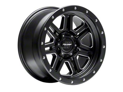 Pro Comp Wheels 62 Series Apex Satin Black Milled 6-Lug Wheel; 17x9; -6mm Offset (24-25 Tacoma)