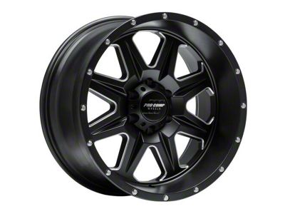 Pro Comp Wheels 63 Series Recon Satin Black Milled 6-Lug Wheel; 17x9; -6mm Offset (24-25 Tacoma)