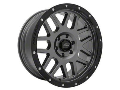 Pro Comp Wheels Vertigo Dark Gray with Black Lip 6-Lug Wheel; 17x9; -6mm Offset (24-25 Tacoma)