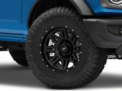 KMC Bronco Technic Satin Black 6-Lug Wheel; 17x8.5; 0mm Offset