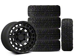 17x8.5 Black Rhino Chamber & 33in Mickey Thompson All-Terrain Baja Boss A/T Tire Package; Set of 5 (21-25 Bronco, Excluding Raptor)