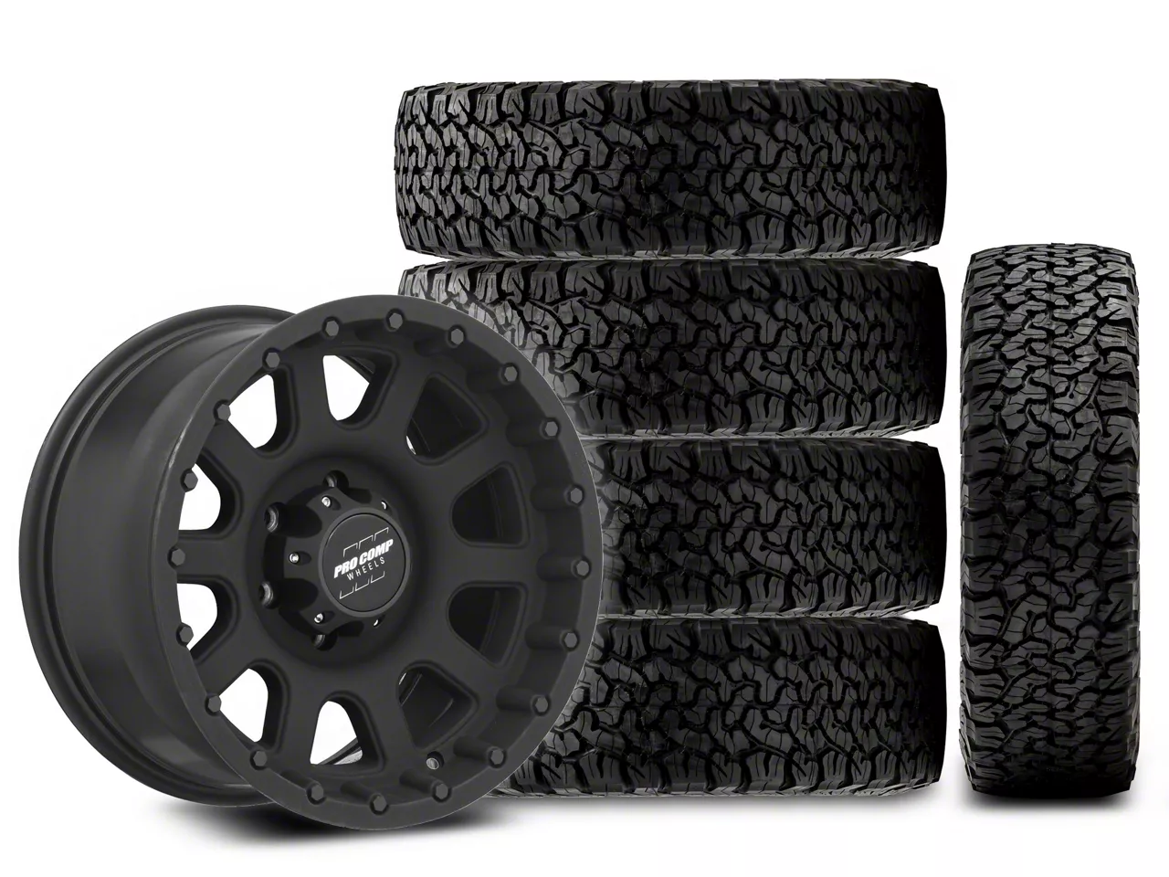 Pro Comp Wheels Bronco Rockwell Satin Black 6-Lug Wheel