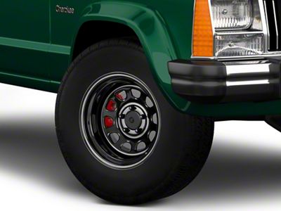 Pro Comp Wheels Steel Series 51 District Gloss Black Wheel; 15x10; -44mm Offset (84-01 Jeep Cherokee XJ)