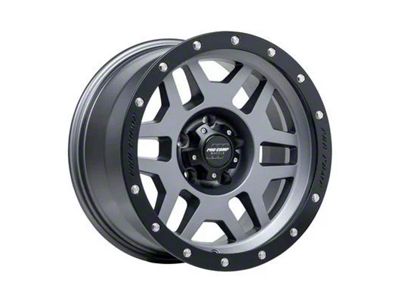 Pro Comp Wheels Phaser Matte Graphite with Black Lip Wheel; 17x9; -6mm Offset (20-25 Jeep Gladiator JT)