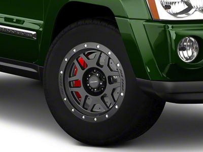 Pro Comp Wheels Phaser Satin Black Wheel; 17x9; -6mm Offset (05-10 Jeep Grand Cherokee WK, Excluding SRT8)