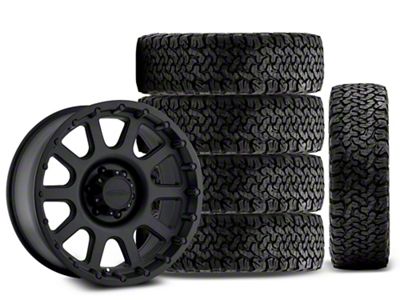 17x9 Pro Comp Wheels 32 Series & 34in BF Goodrich All-Terrain T/A KO Tire Package; Set of 5 (18-25 Jeep Wrangler JL)