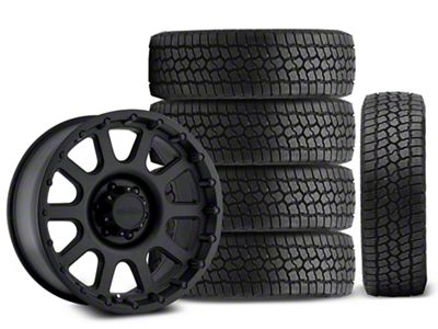 17x9 Pro Comp Wheels 32 Series & 33in Milestar All-Terrain Patagonia AT/R Tire Package; Set of 5 (18-25 Jeep Wrangler JL)