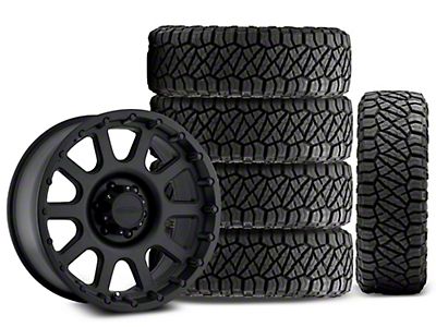 Lot De 4 Jantes Pro Comp PA34 Rockwell 17 Pouces - Largeur 8,5 - Occasion Comme Neuves