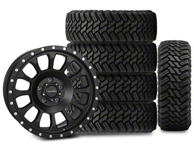 18x9 Pro Comp Wheels Rockwell & 35in Atturo Mud-Terrain Trail Blade M/T Tire Package; Set of 5 (18-25 Jeep Wrangler JL)