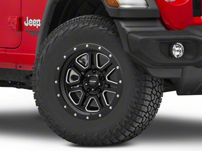 Pro Comp Wheels 62 Series Apex Satin Black Milled Wheel; 17x9; -6mm Offset (18-25 Jeep Wrangler JL)