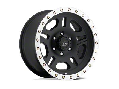 Pro Comp Wheels La PAZ Satin Black Machined Wheel; 16x8; 0mm Offset (97-06 Jeep Wrangler TJ)
