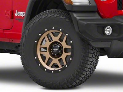 Pro Comp Wheels Phaser Matte Bronze with Black Lip Wheel; 17x9; -6mm Offset (18-25 Jeep Wrangler JL)