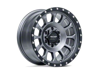 Pro Comp Wheels Rockwell Matte Graphite with Black Lip Wheel; 17x8.5; 0mm Offset (18-25 Jeep Wrangler JL)