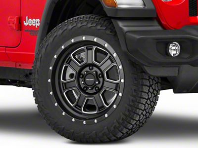 Pro Comp Wheels Sledge Satin Black Milled Wheel; 20x9; 0mm Offset (18-25 Jeep Wrangler JL)
