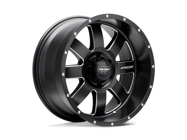 Pro Comp Wheels Jeep Wrangler Trilogy Satin Black Milled Wheel; 20x10 ...