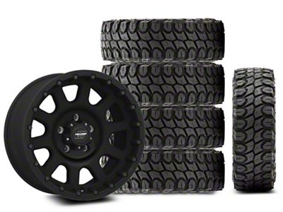 17x9 Pro Comp 32 Series Wheel & 35in Gladiator Mud-Terrain X-Comp M/T Tire Package; Set of 5 (07-18 Jeep Wrangler JK)