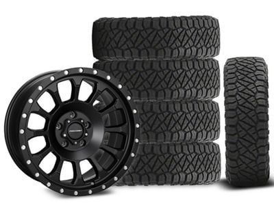 18x9 Pro Comp Rockwell Wheel & 35in 35x12.50R18 NITTO All-Terrain Ridge Grappler A/T Tire Package; Set of 5 (18-25 Jeep Wrangler JL)