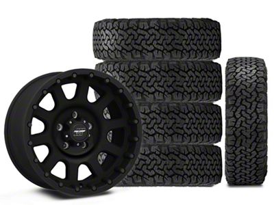 17x9 Pro Comp 32 Series Wheel & 33in BF Goodrich All-Terrain T/A KO Tire Package; Set of 5 (07-18 Jeep Wrangler JK)