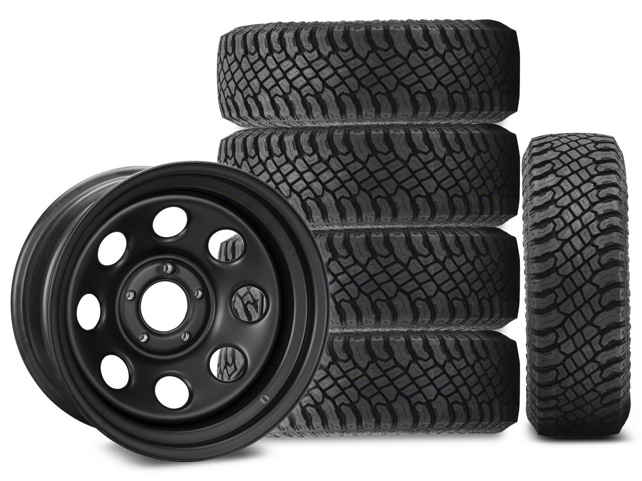 Jeep Wrangler 15x10 Pro Comp Steel Wheels Street Lock & 35in