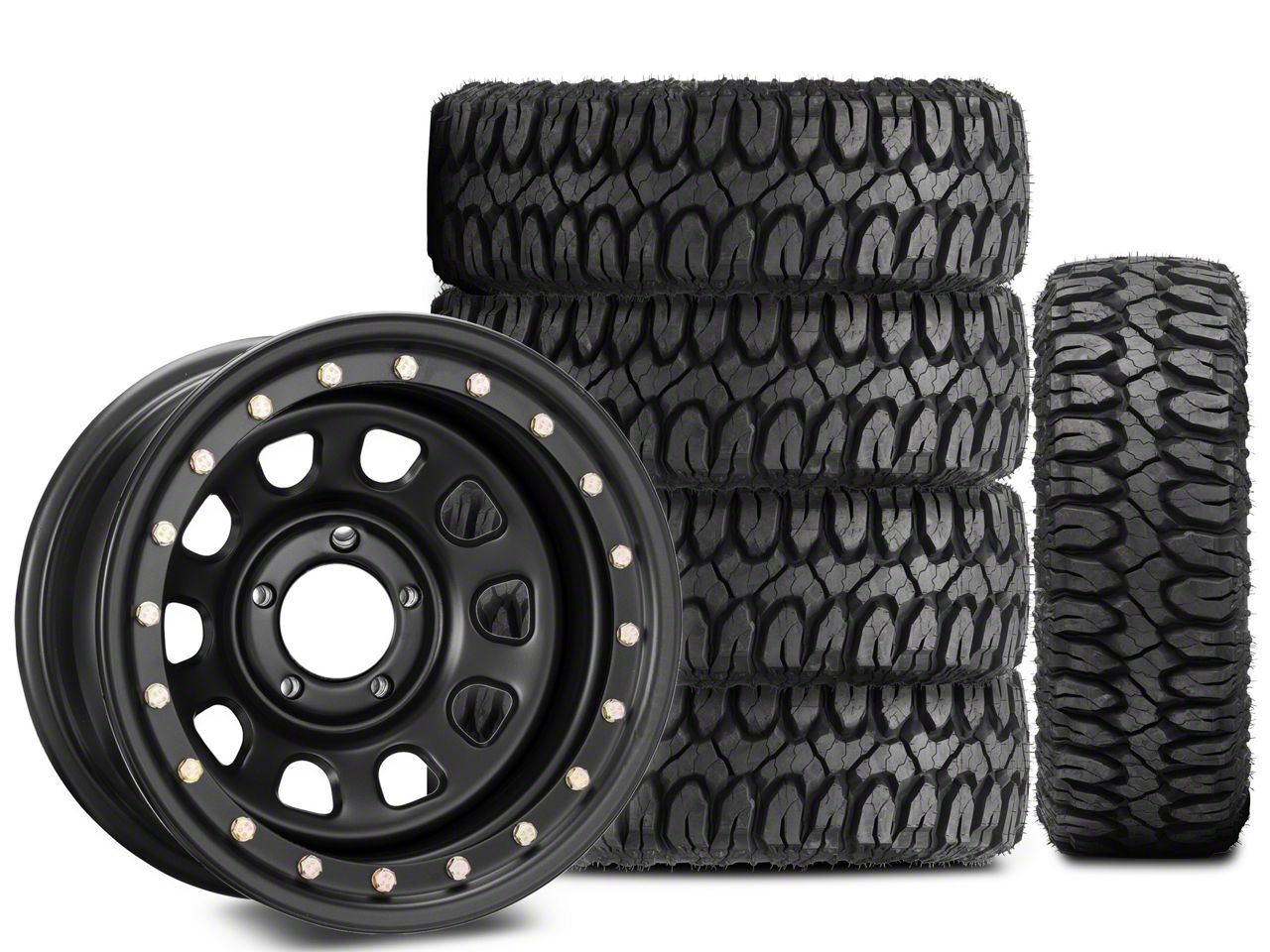 Jeep Wrangler 15x8 Pro Comp Series 252 Wheel & 35in Milestar Mud ...