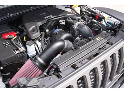 Procharger High Output Intercooled Supercharger Complete Kit with P-1SC-1; Black Finish (20-24 3.6L Jeep Gladiator JT)