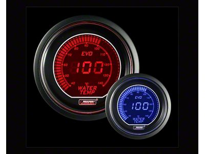 Prosport 52mm EVO Metric Series Celsius Water Temperature Gauge; Electrical; Blue/Red (Universal; Some Adaptation May Be Required)