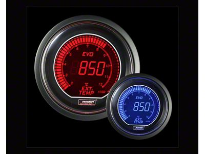 Prosport 52mm EVO Metric Series Exhaust Gas Temperature Gauge; Electrical; Blue/Red (Universal; Some Adaptation May Be Required)