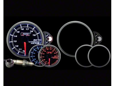Prosport 52mm Halo Premium Series Wideband Air/Fuel Ratio Gauge; Blue/White/Amber (Universal; Some Adaptation May Be Required)